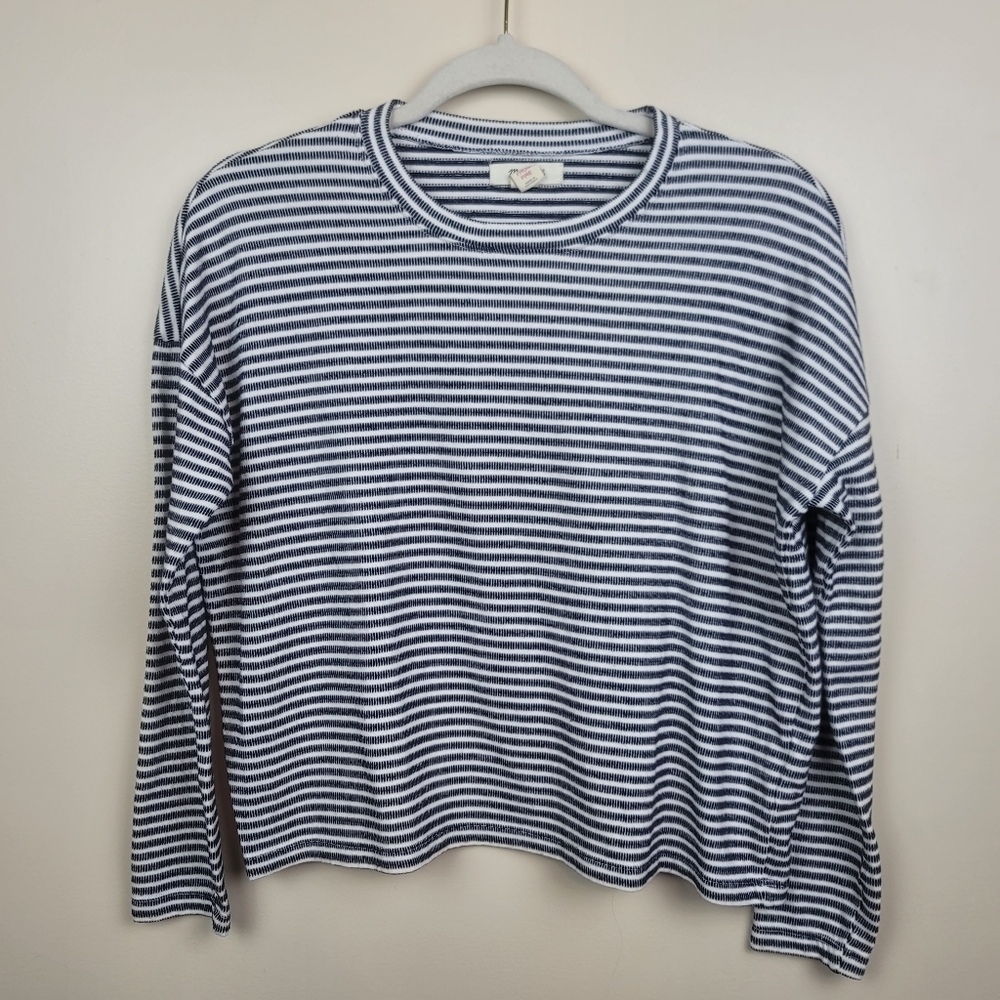 Madewell Striped Long Sleeve Crop Top size XS